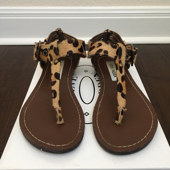 Steve Madden Leopard Sandals - Picture 2 of 4